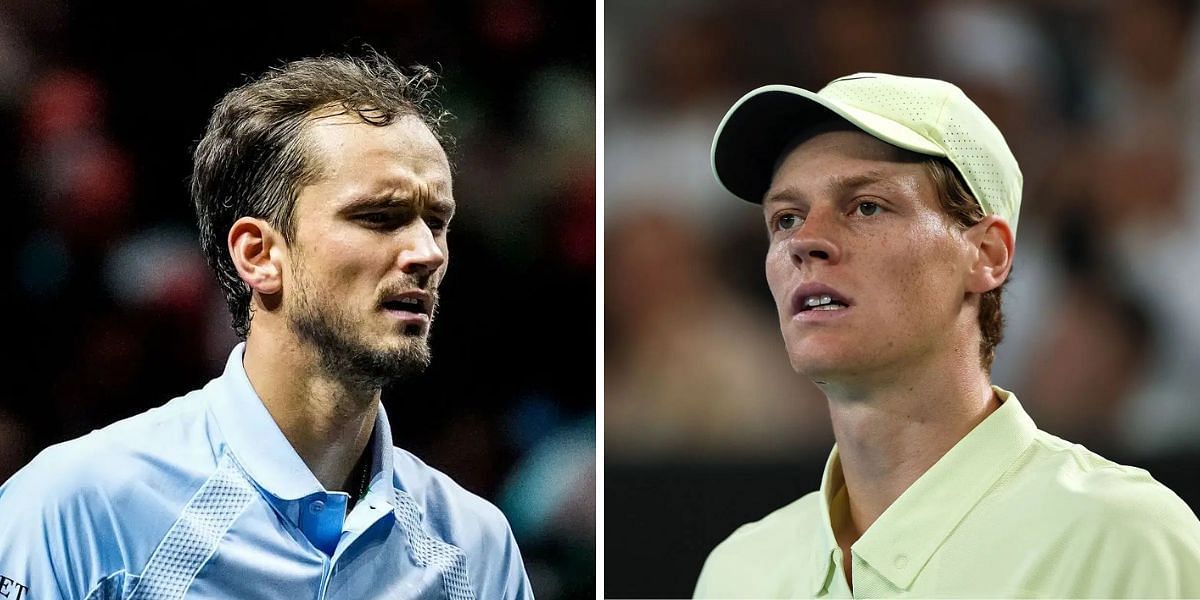 Daniil Medvedev (left), Jannik Sinner (right), Sources: Getty