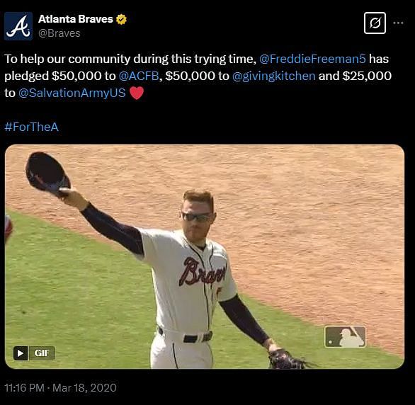 Freddie Freeman&#039;s Charity Work