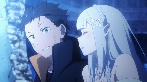 Emilia and Subaru in Re:ZERO season 3 episode 12 (Image via White Fox)