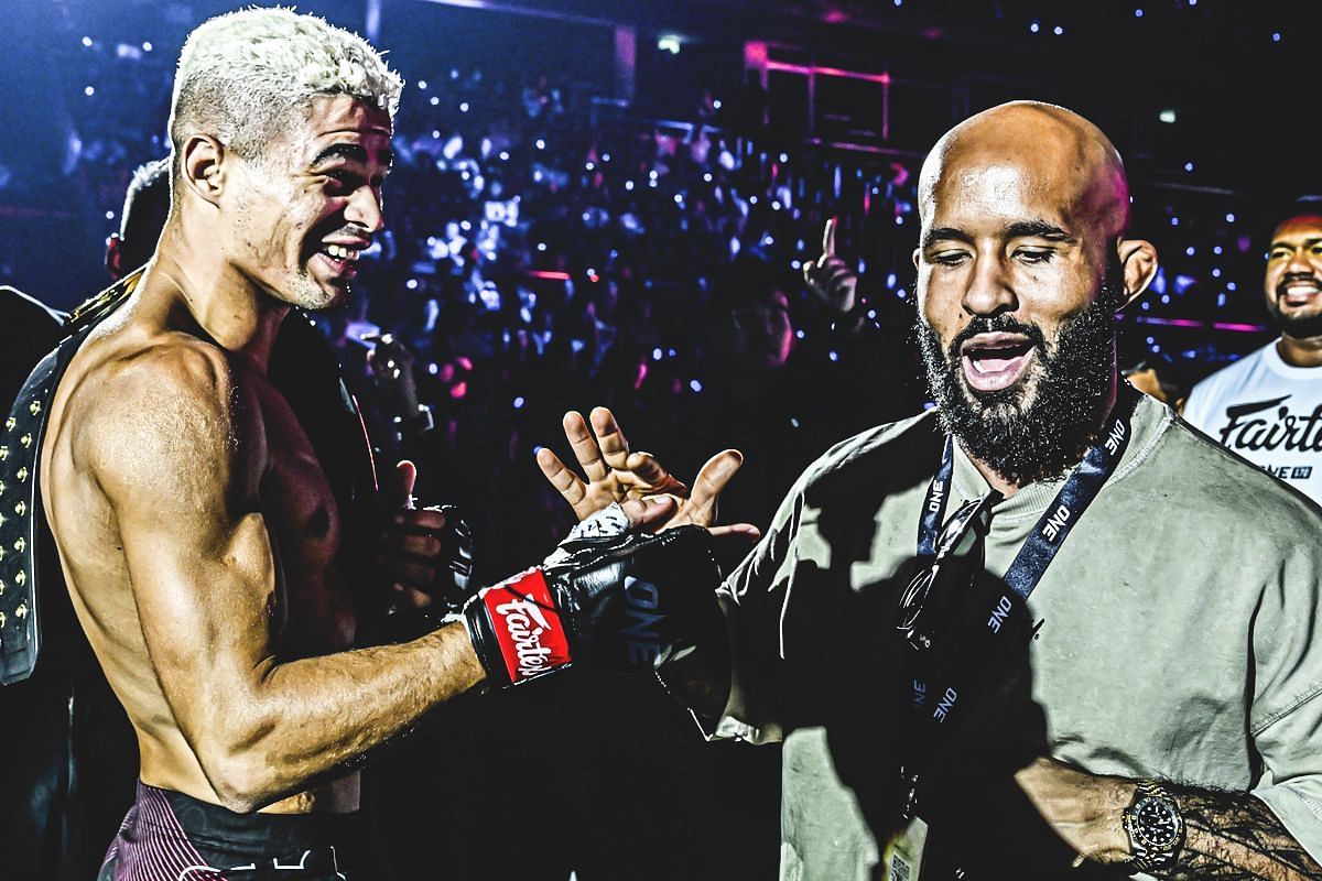 Fabricio Andrade (left) and Demetrious Johnson (right). [Photo from ONE Championship]