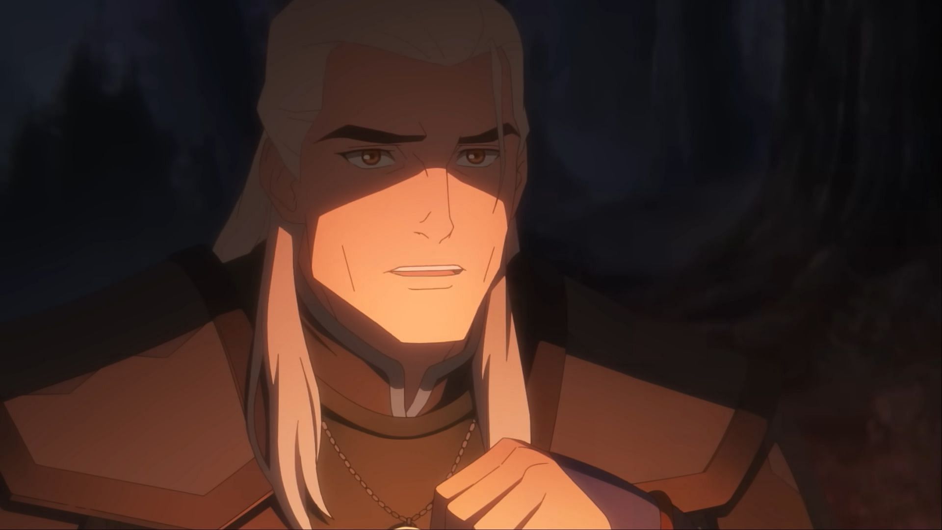 Doug Cockle as Geralt of Rivia in The Witcher: Sirens of the Deep: The White Wolf&rsquo;s voice actor returns, bringing depth to Geralt&rsquo;s animated journey through the stormy seas of conflict (Image via Netflix Tudum)