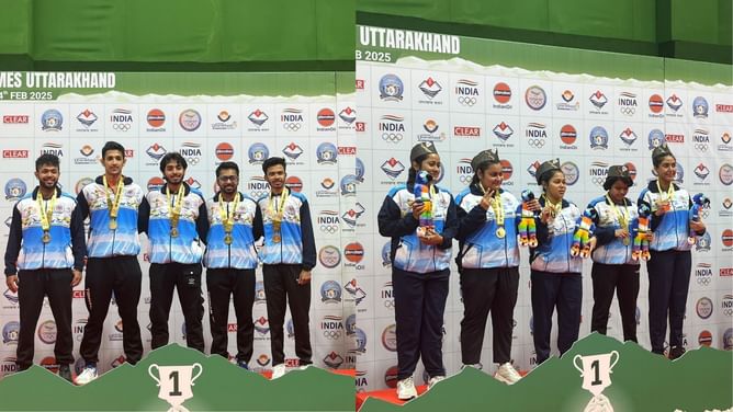 National Games 2025 Table Tennis: West Bengal clinch double gold in team events