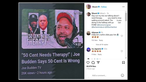 Cent's response (Image via Instagram/50cent)