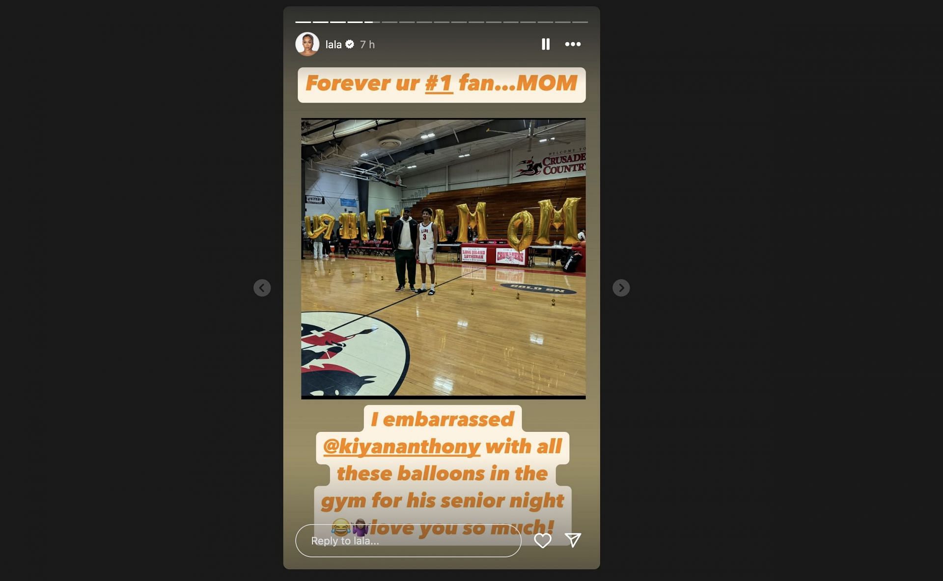 La La&#039;s IG story for son Kiyan Anthony