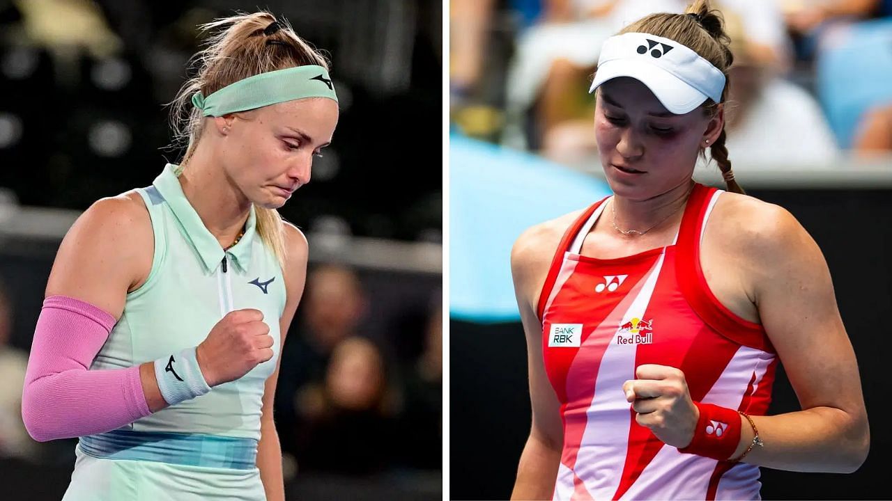 Elena Rybakina and Rebecca Sramkova will meet for the first time on the WTA Tour. (Image credit: Getty)