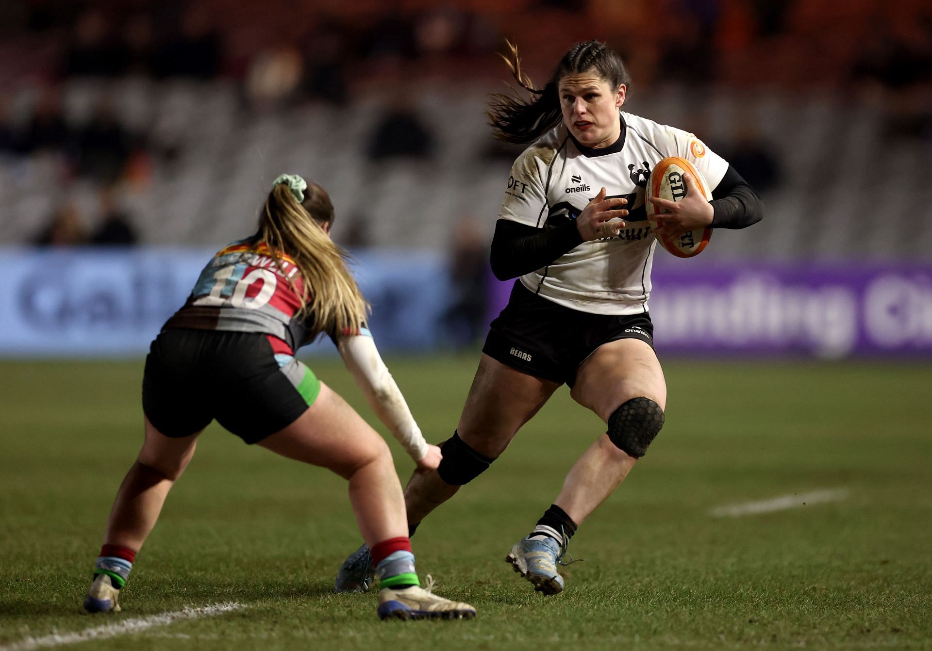 Ilona Maher in action during the Harlequins v Bristol Bears - Source: Getty