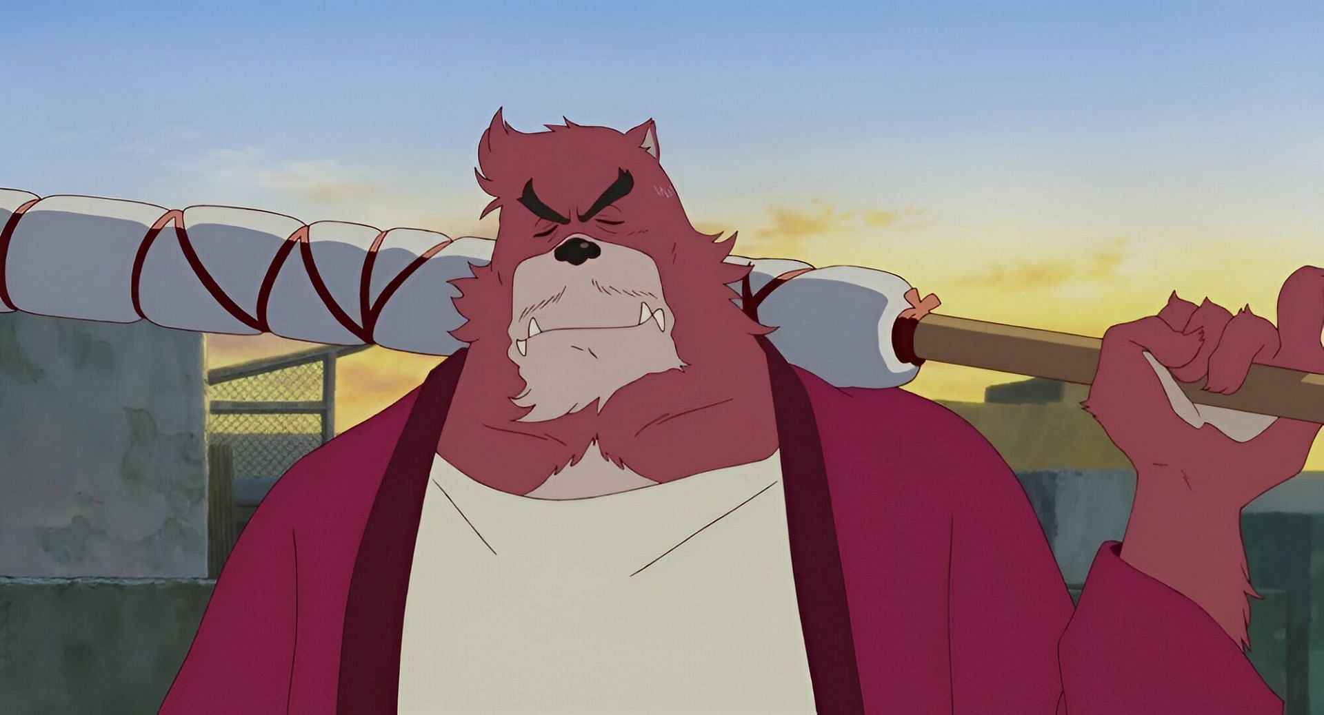 One of the furry anime characters Kumatetsu as seen in the anime (Image via Studio Chizu)