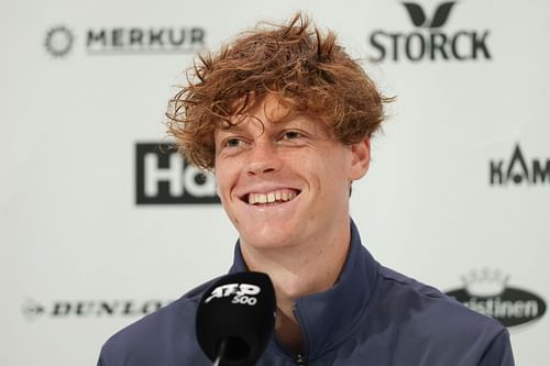 Jannik Sinner speaking to the press [Image Source: Getty Images]