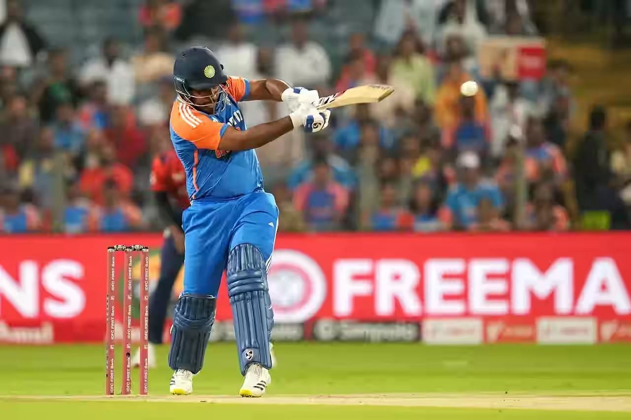 Sanju Samson fell prey to a short ball in the fourth T20I against England. [P/C: BCCI]