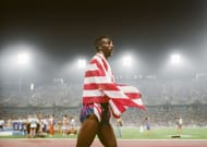 Michael Johnson at the 1992 Olympics - Men's 4 x 400 relay - Source: Getty