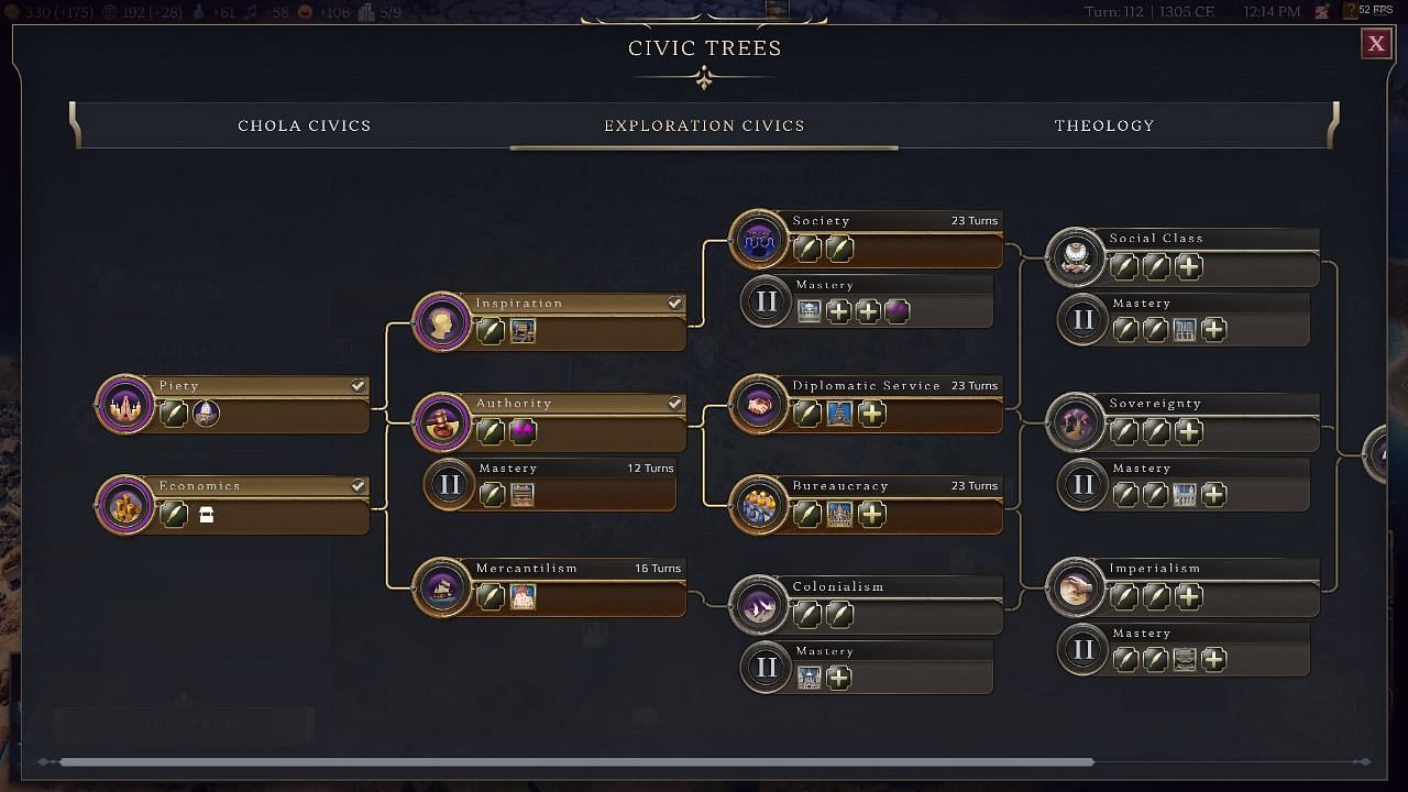 Exploration Civiv Tree in Civilization 7 (Image via 2K Games)