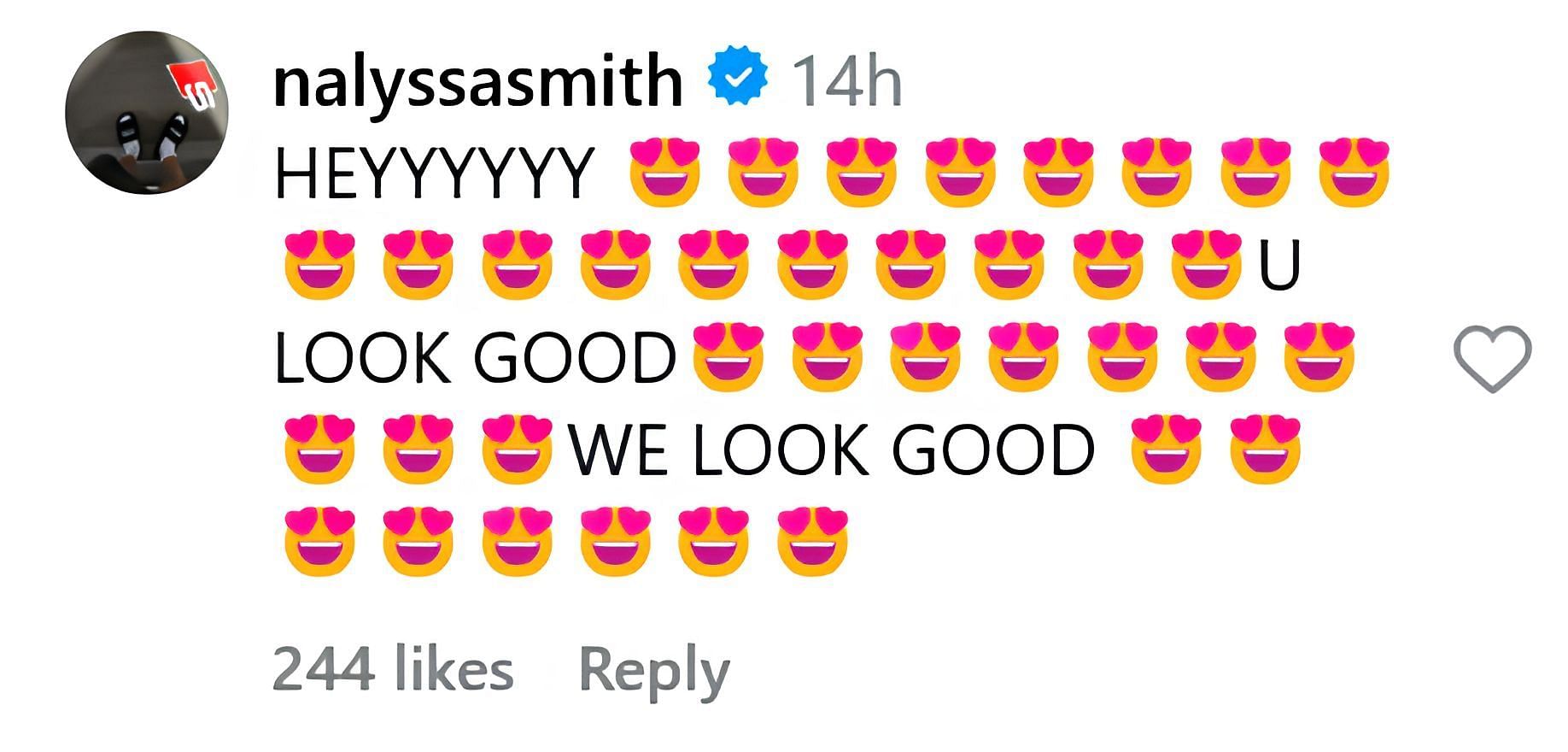 NaLyssa Smith&#039;s reaction to DiJonai Carrington&#039;s photo dump on Instagram - Source: Instagram