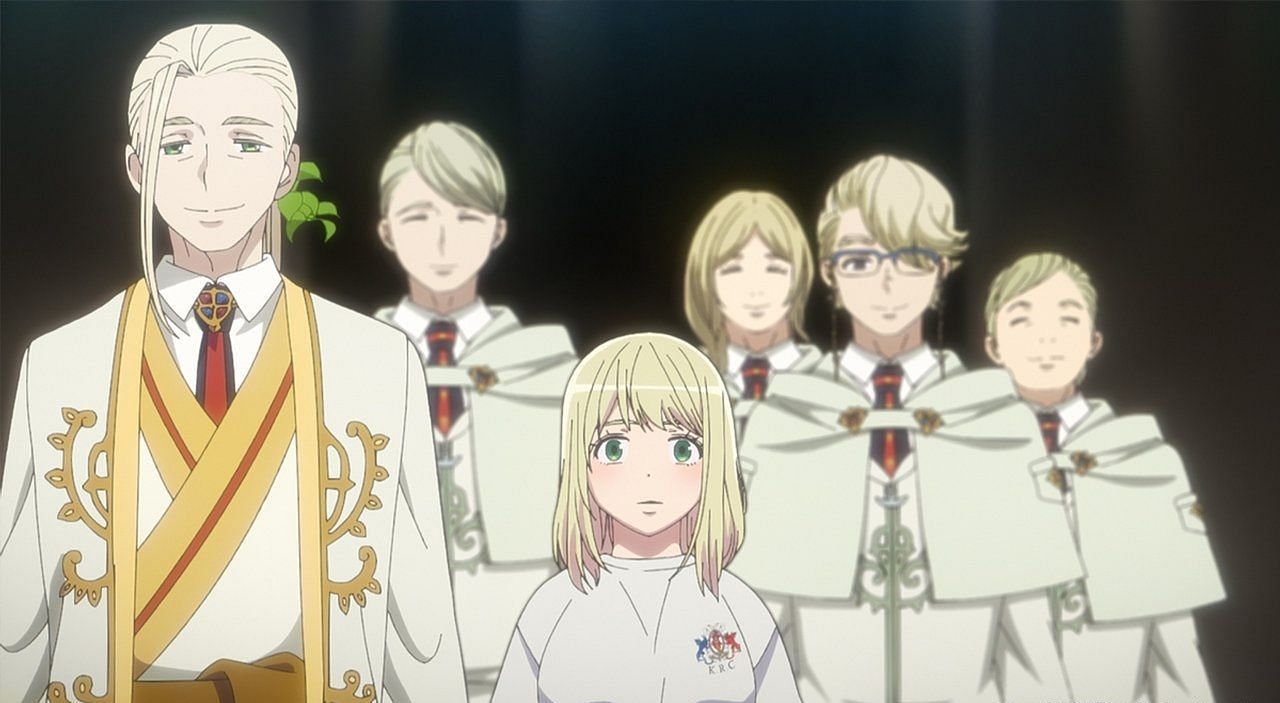 Shiemi Moriyama and others, as seen in the most recent episode (Image via Studio VOLN)