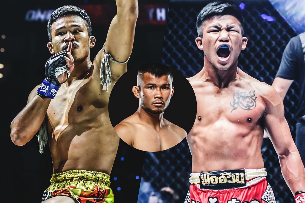 Nong-O (middle) on potential match-ups with Superlek (L) and Rodtang (R) | Image by ONE Championship