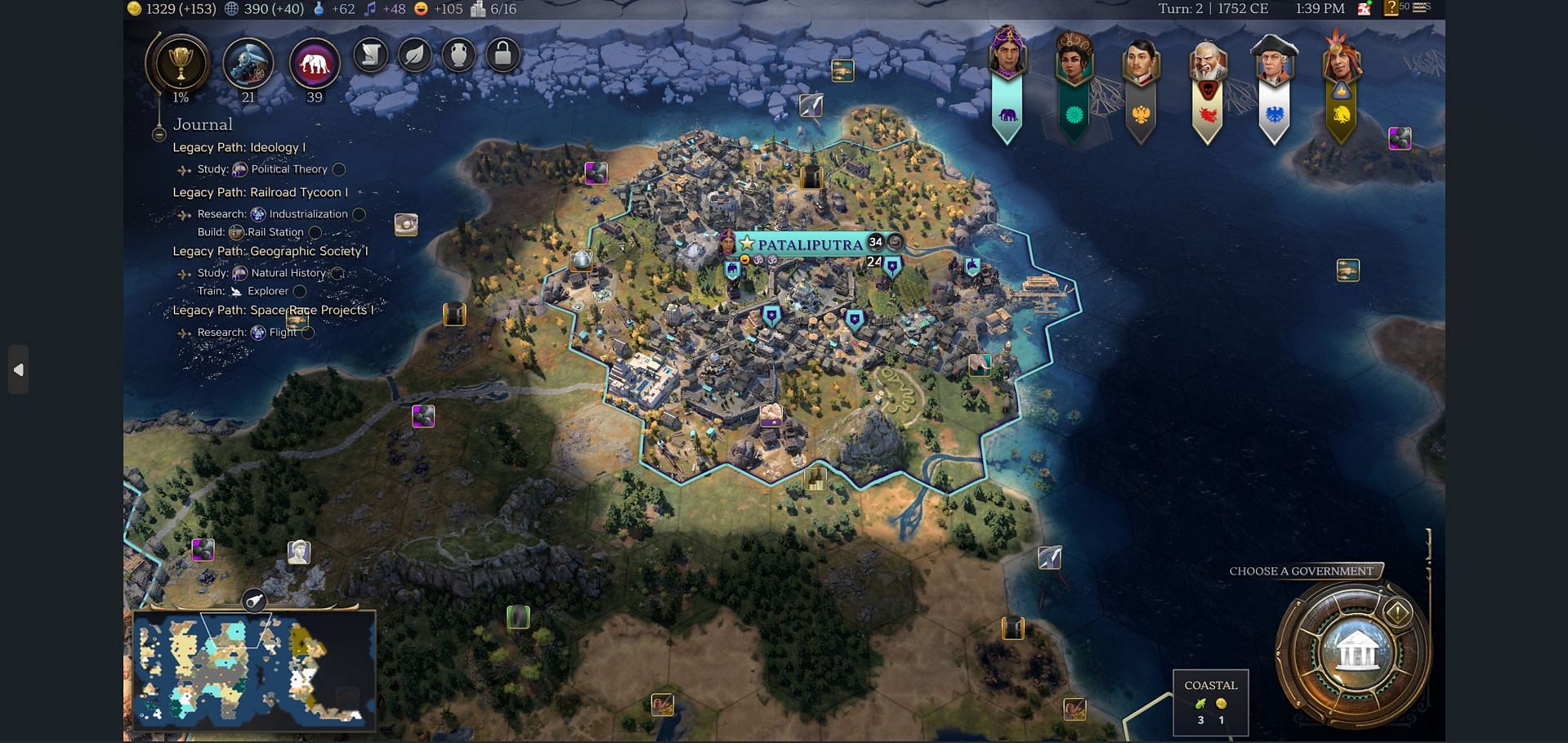 Modern age in Civilization 7 (Image via 2K Games)