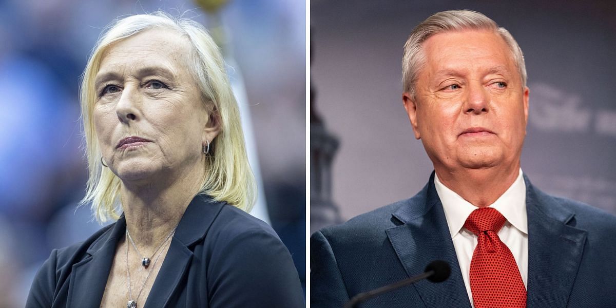 Martina Navratilova (Left) and Lindsey Graham (Right) - Source: Getty