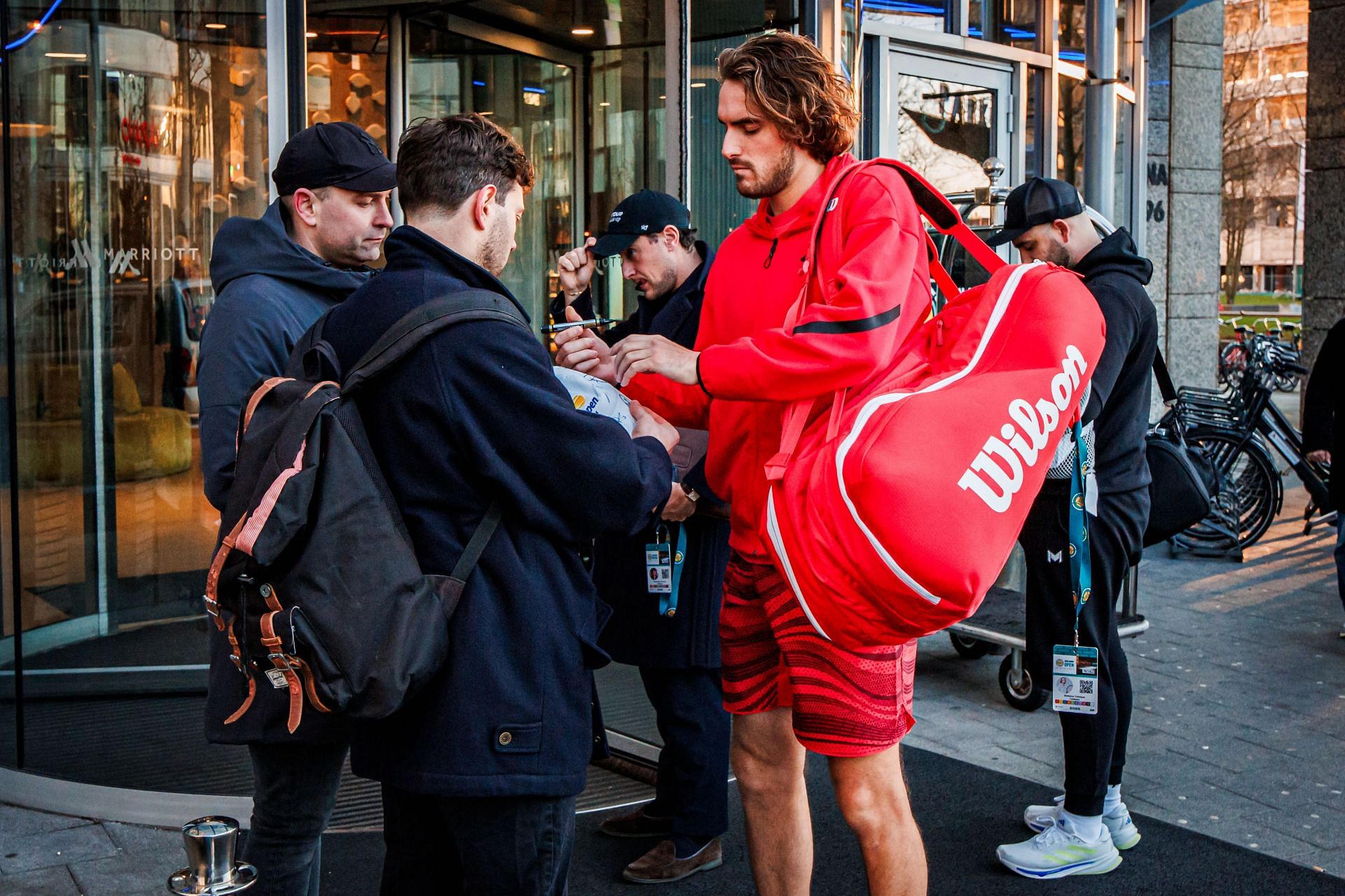 Stefanos Tsitsipas pictured at the 2025 ABN AMRO Open in Rotterdam - Image Source: Getty