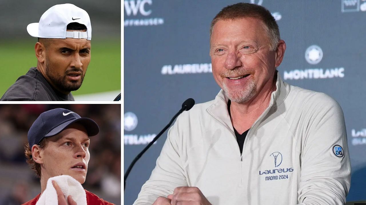 Boris Becker in splits after Nick Kyrgios gets trolled over constant criticism of Jannik Sinner amid doping ban