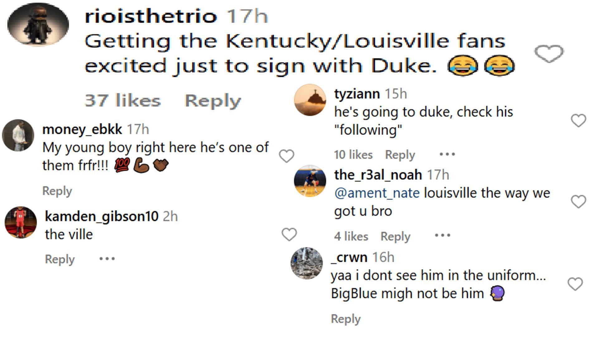 Hoops fans react to Nate Ament officially visiting Kentucky (Source: Instagram/ slam_hs)