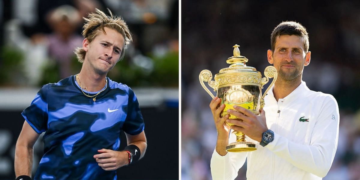 Sebastian Korda [L] and Novak Djokovic [R] (Source: Getty Images)