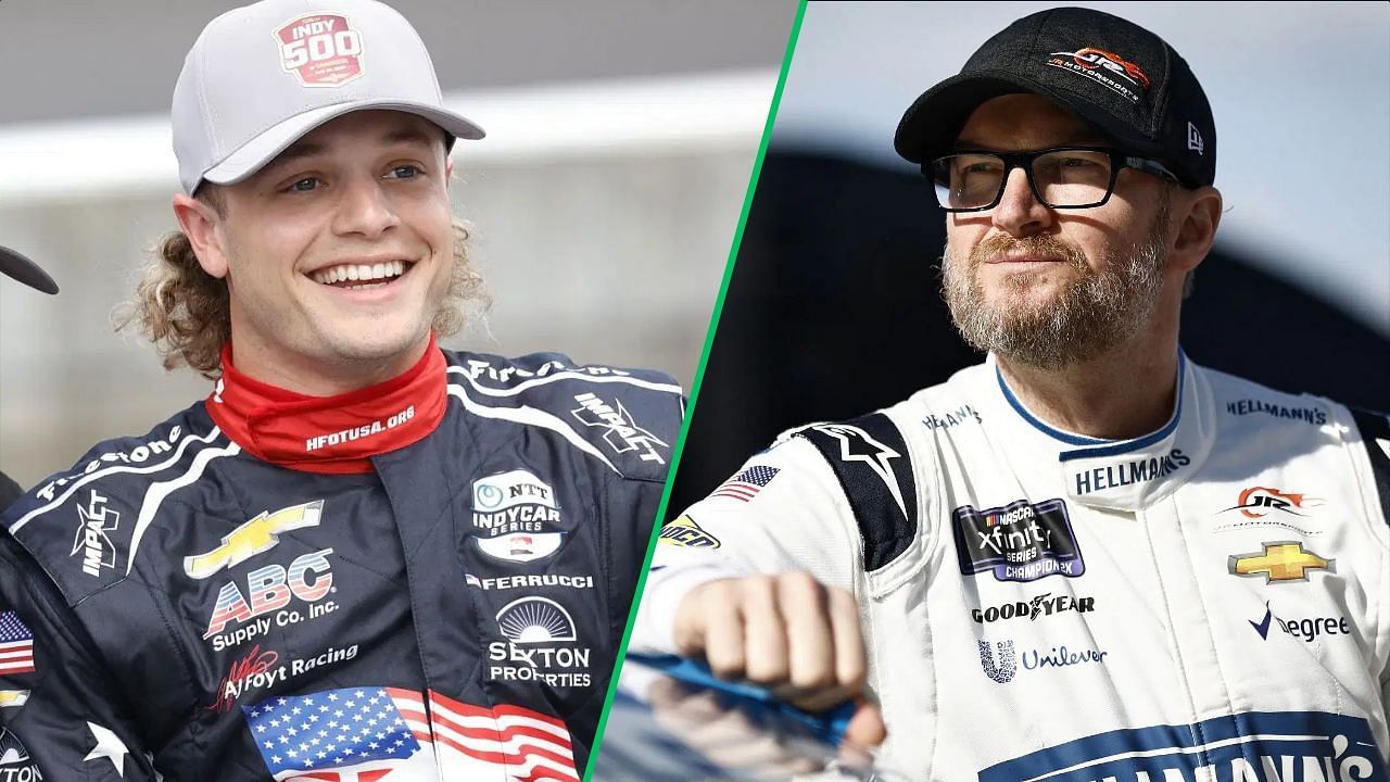 Santino Ferrucci and Dale Earnhardt Jr | Image via Getty