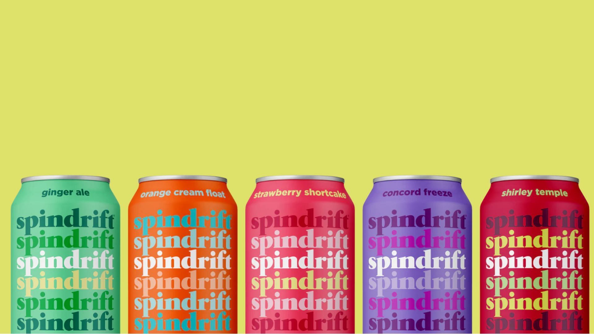 Five flavors of newly launched Spindrift Soda (Image via Spindrift)