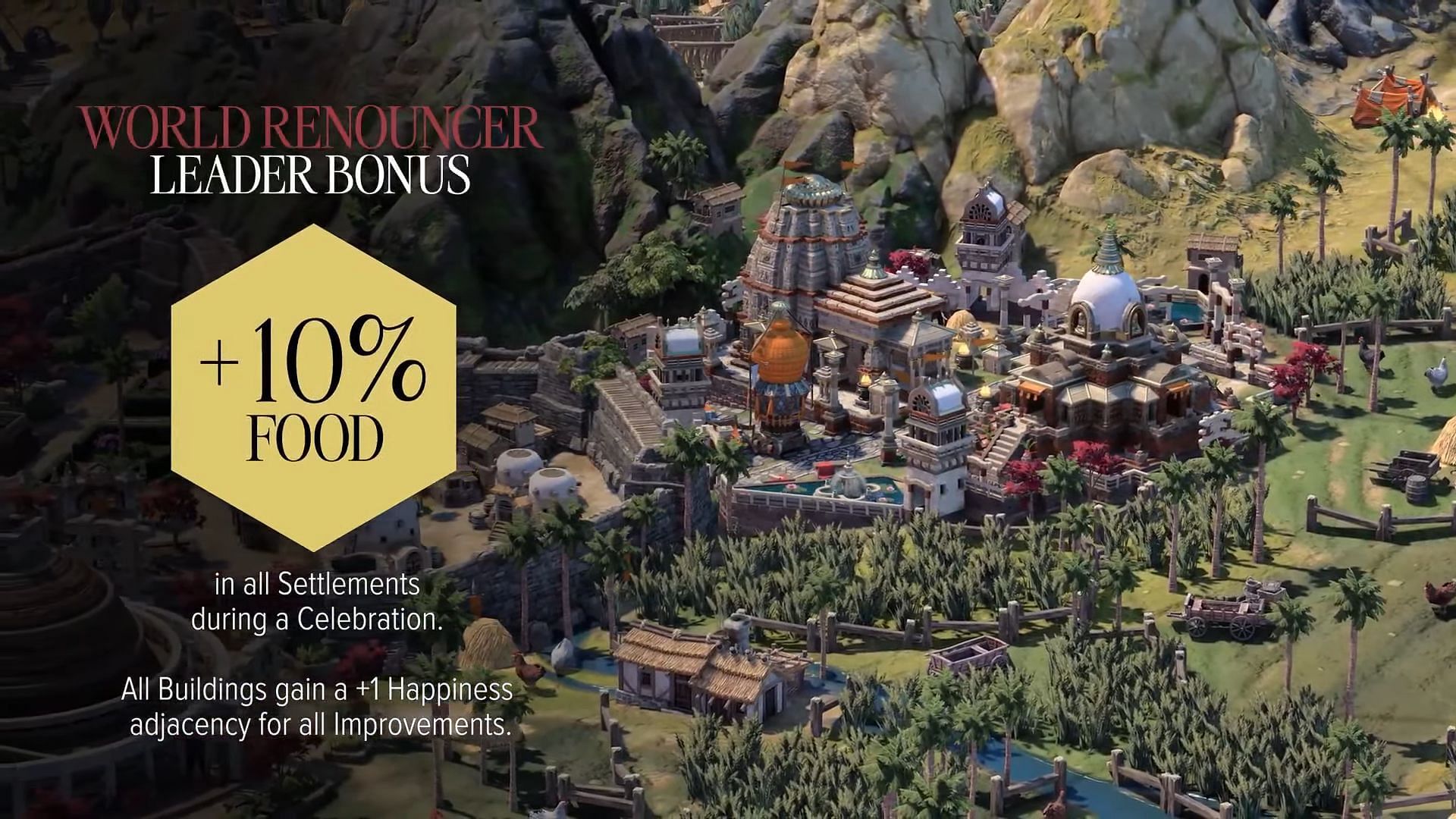 Ashoka Food Bonus in Civilization 7 (Image via 2K || YouTube/@GameTrailers)