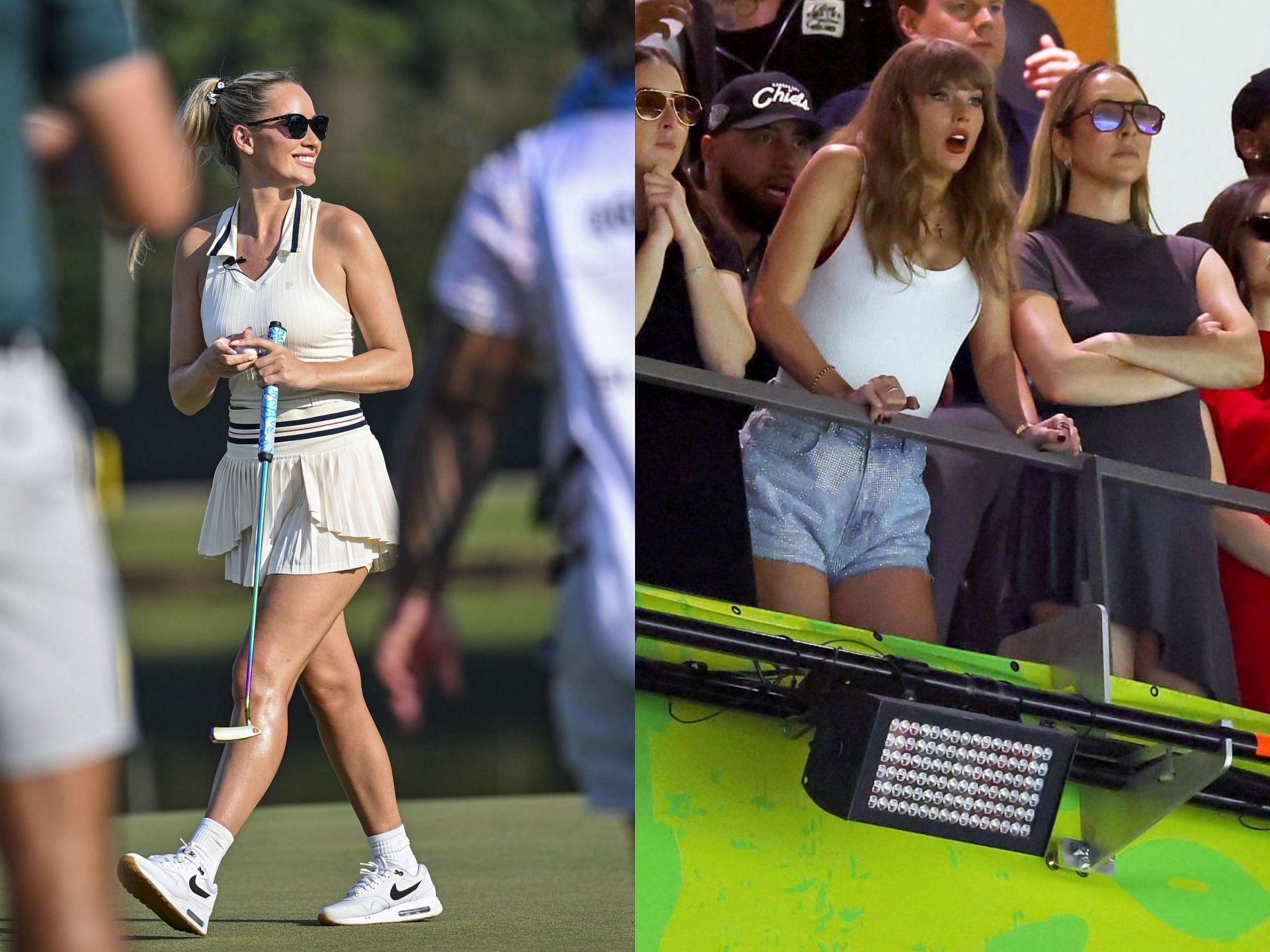 Paige Spiranac on Taylor Swift at Super Bowl (Image via Imagn, GETTY)