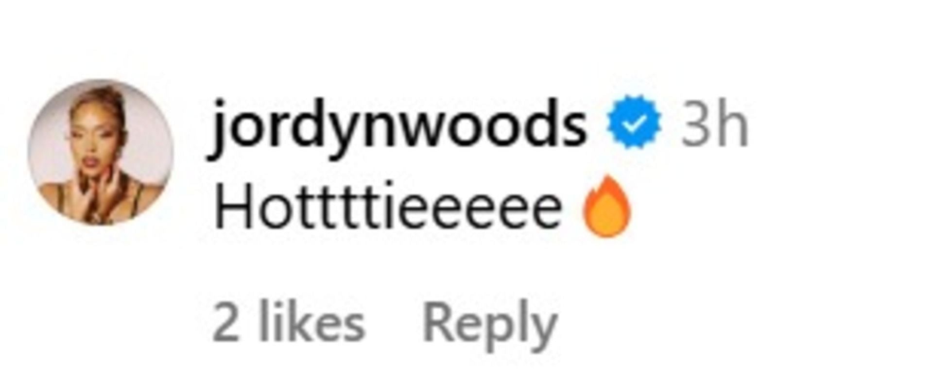 Jordyn Woods&#039; comment