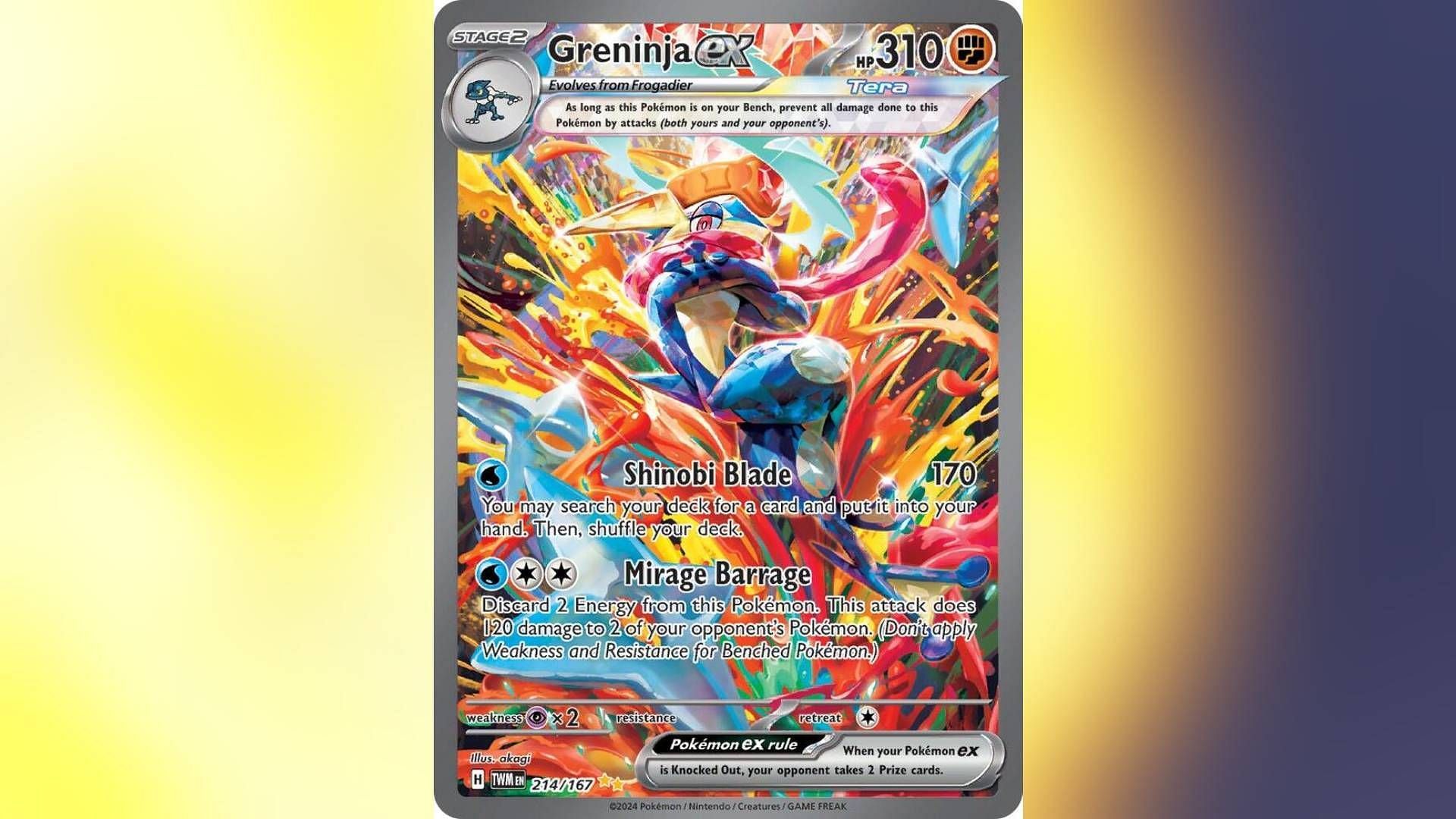 This variant of Greninja was a massive talking point leading up to the release of the Twilight Masquerade expansion (Image via The Pokemon Company)