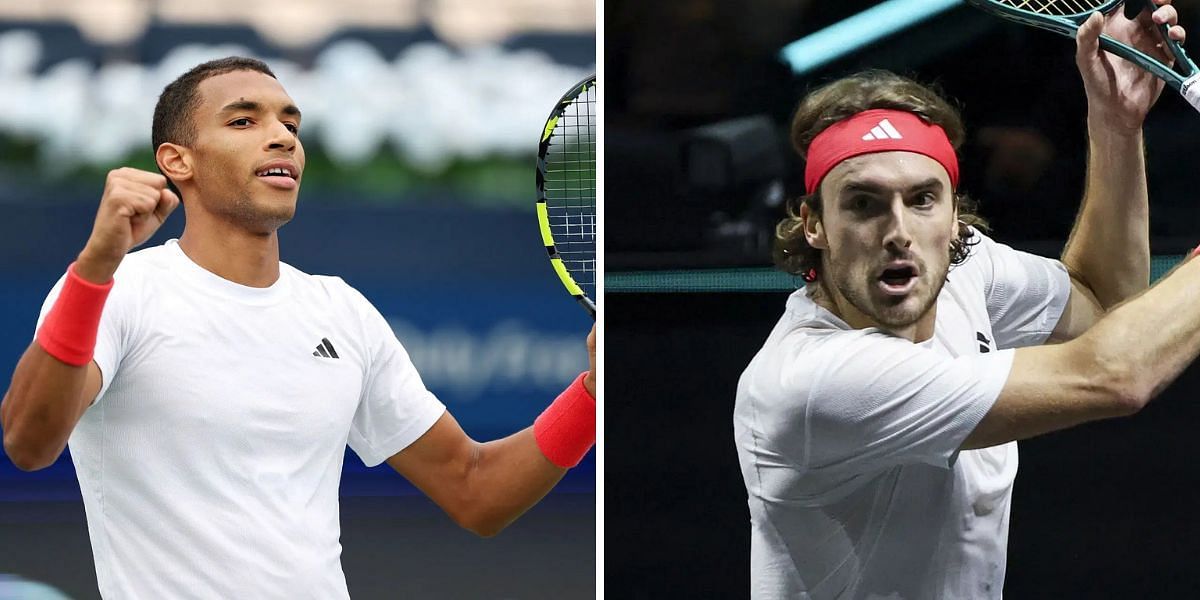 Felix Auger-Aliassime (L) and Stefanos Tsitsipas (R) (Image Source: Getty)