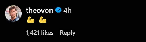 A screenshot of Theo Von's comment