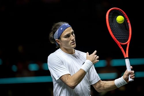 Mattia Bellucci pictured at the 2025 ABN AMRO Open in Rotterdam - Image Source: Getty