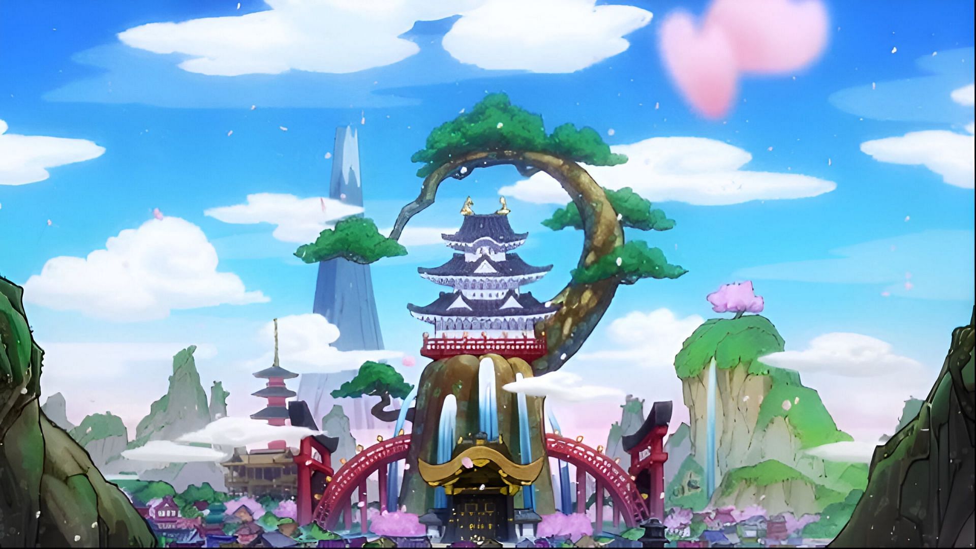 Wano Kingdom as seen in the anime (Image via Toei Animation)