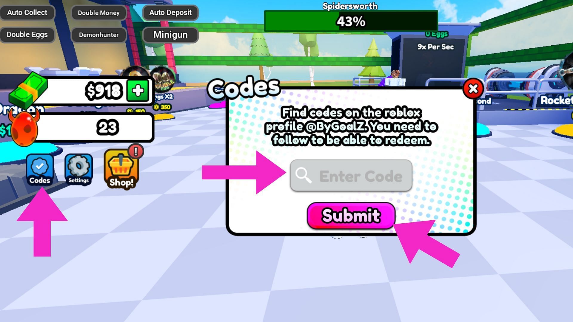 Code box in Dragon Merge Tycoon (Image via Roblox)