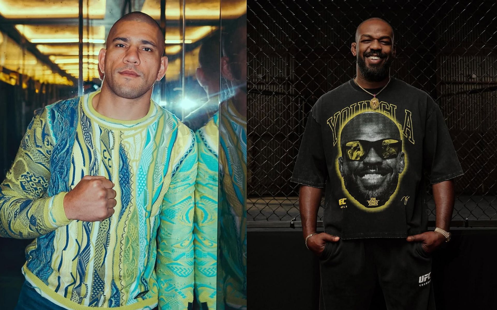 Alex Pereira (left) could match Jon Jones