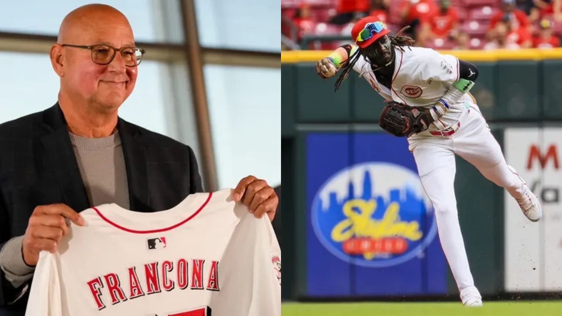 Cincinnati Reds Manager Terry Francona &amp; Slugger Elly De La Cruz