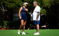 Kenin speaks to her father at the Dubai Duty Free Tennis Championships - Source: Getty