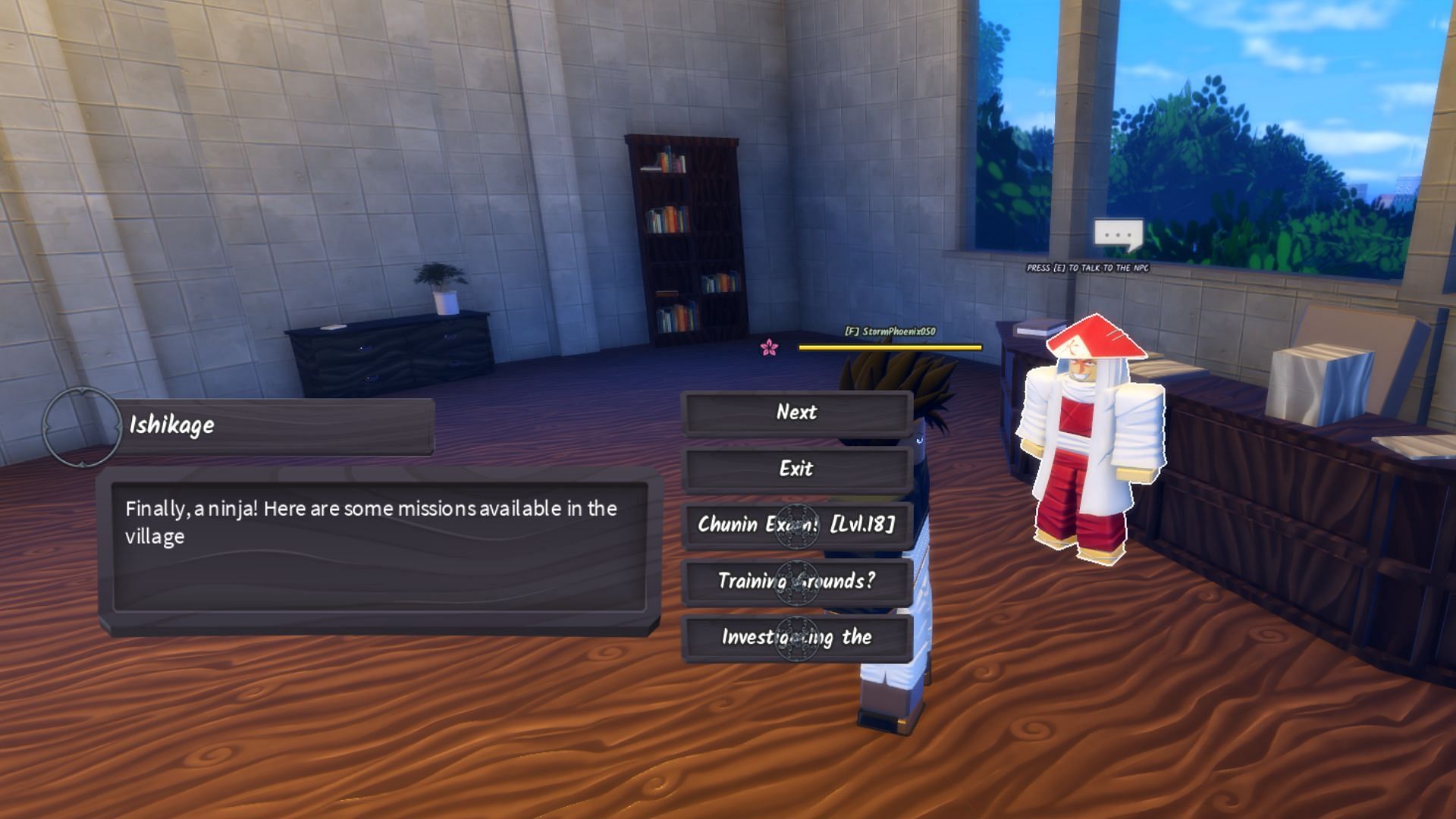 You can take the exam once you are level 18 (Image via Roblox)