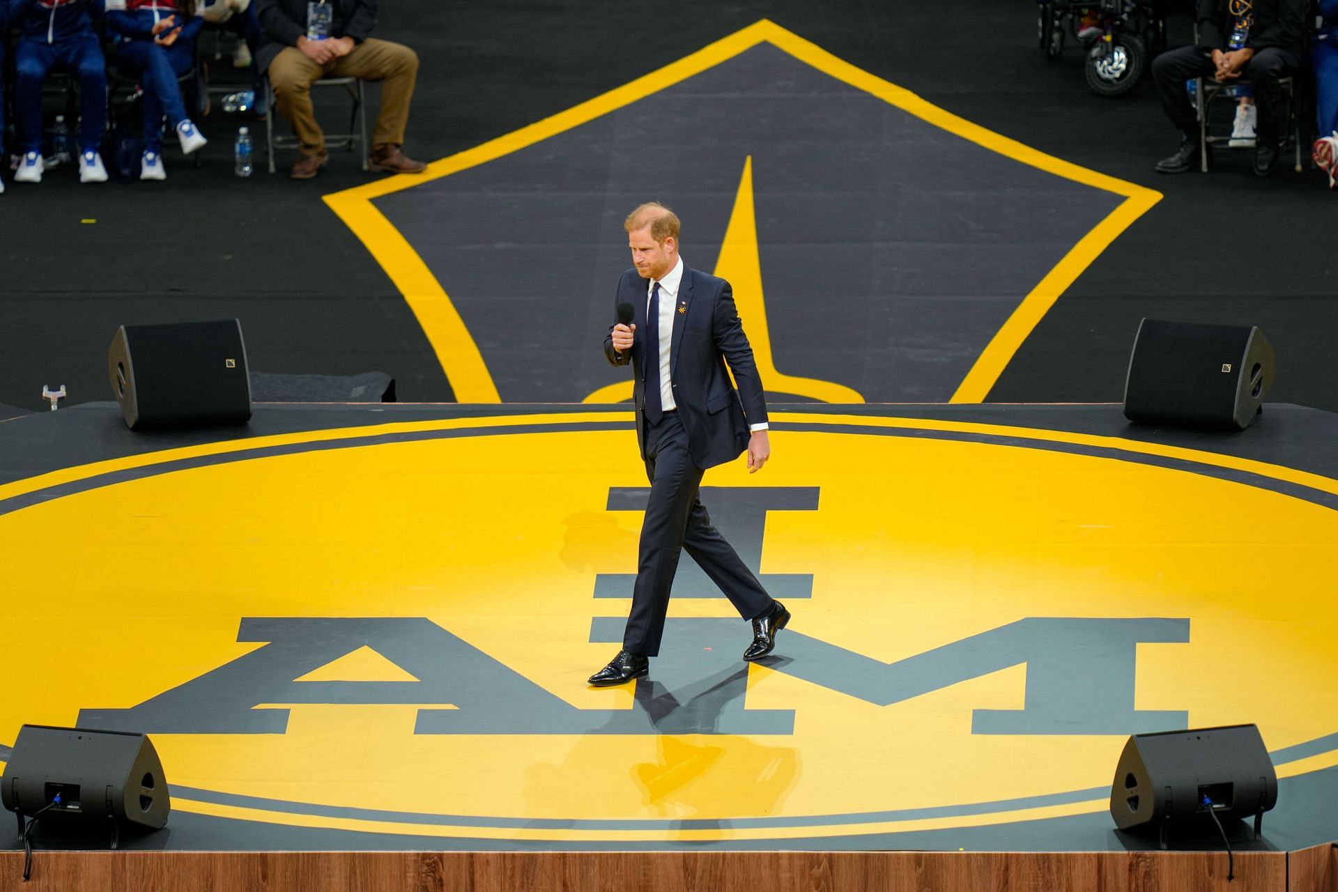 Prince Harry, The Duke of Sussex talks during the opening ceremony of the Invictus Games Vancouver Whistler 2025. (Credit: Getty Images)