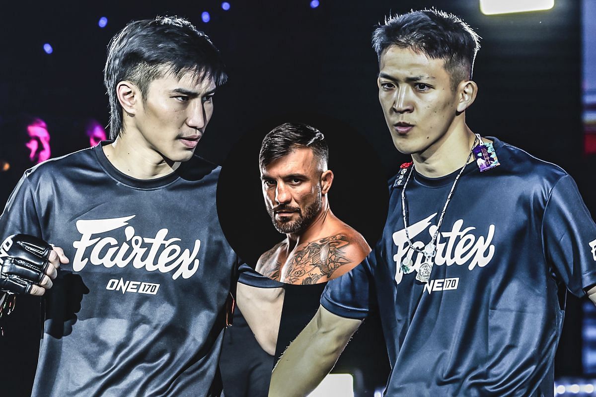 Tawanchai (left) and Masaaki Noiri (right) with Denis Puric | Image credit: ONE Championship