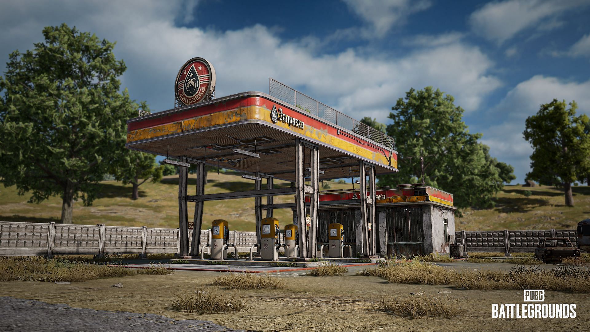 Erangel Gas Station changes in PUBG PC Update 34.1 (Image via Krafton)