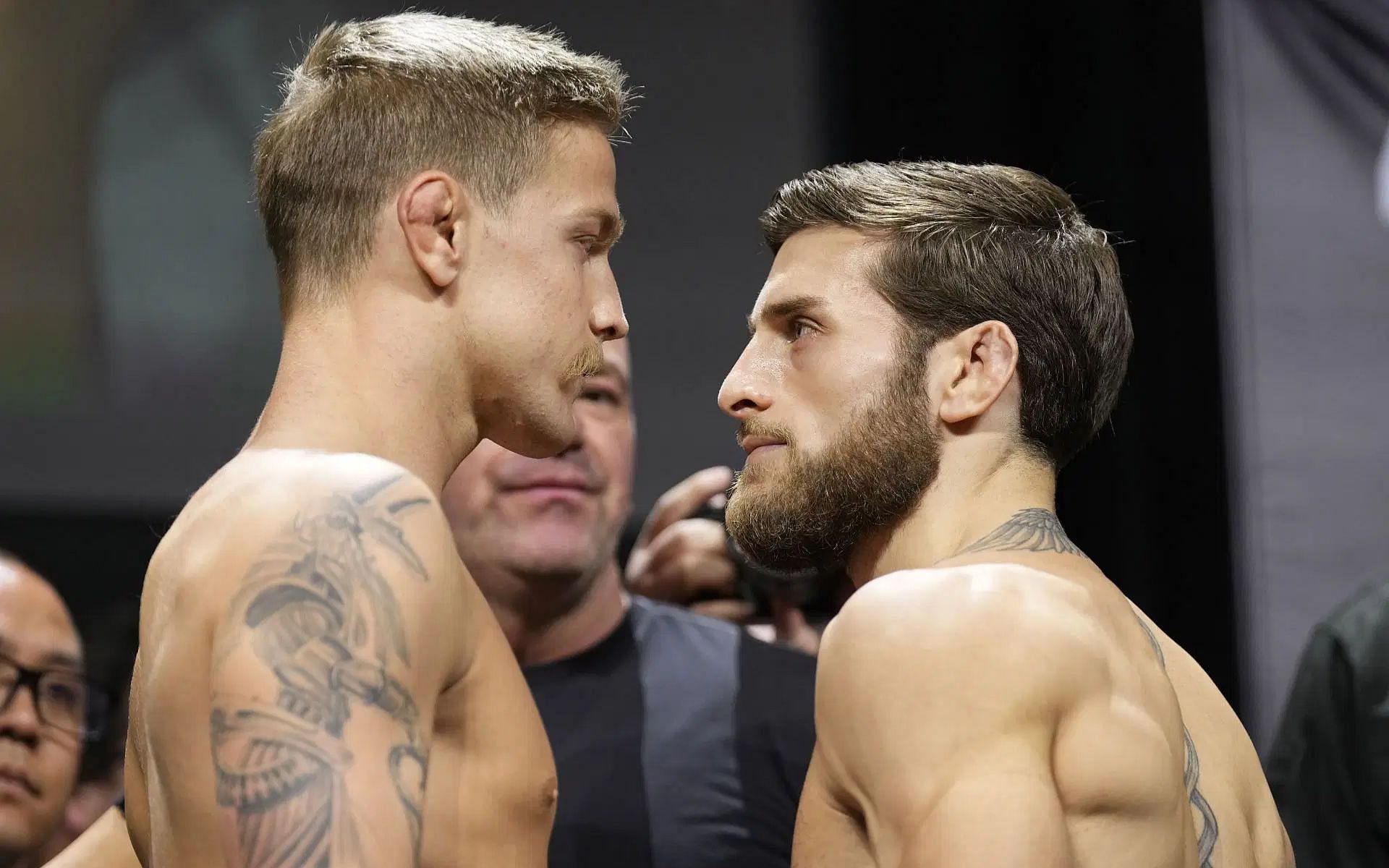 Colby Thicknesse (left) and Aleksandre Topuria (right) competed at UFC 312 [Image courtesy: Getty]