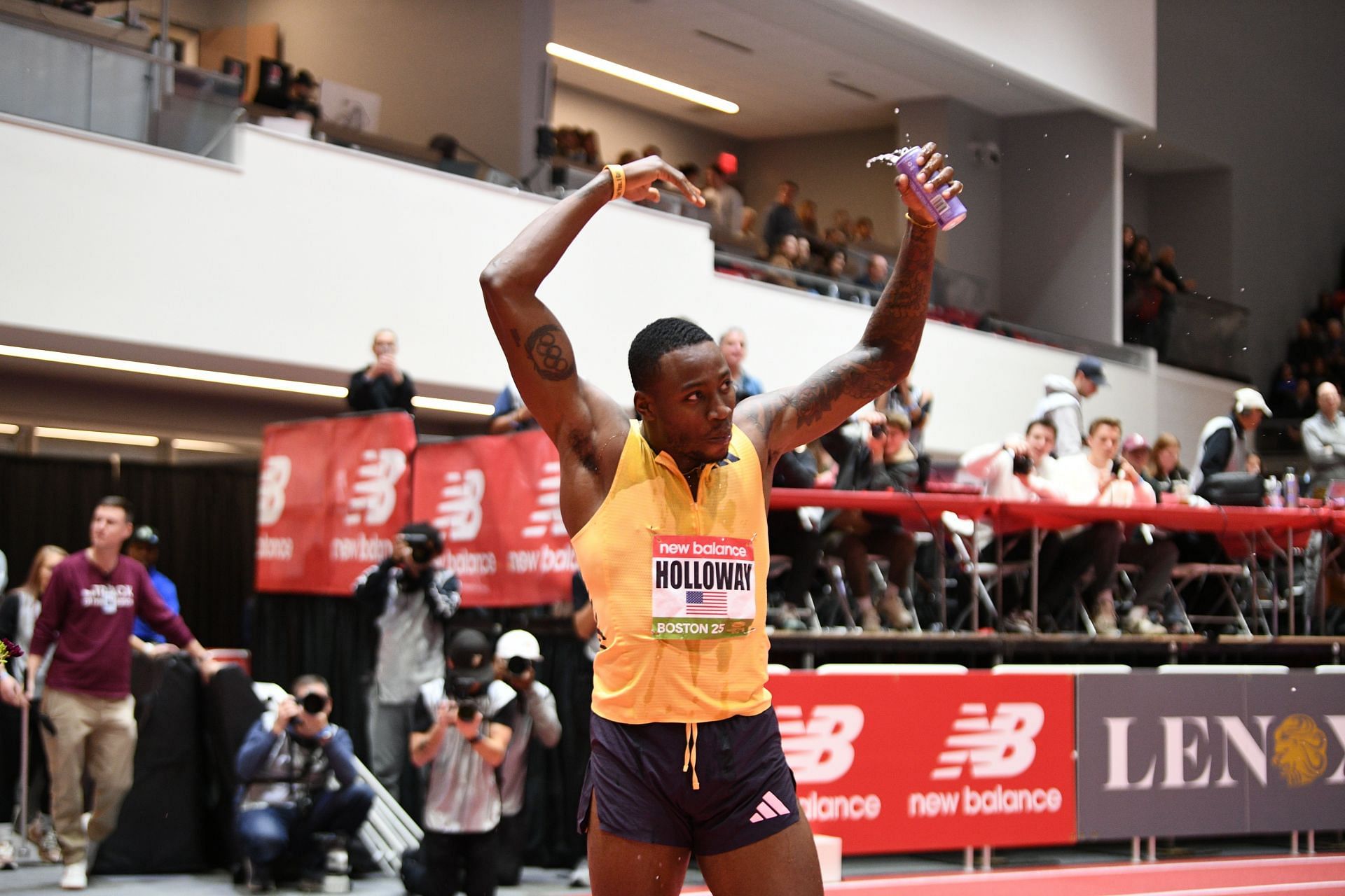 Grant Holloway at the New Balance Indoor Grand Prix (Image Source: Getty)