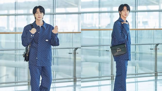 "Sold out King strikes again"— Fans stunned as BTS' Jin's Gucci airport outfit sells out in the US before Milan Fashion Week appearance