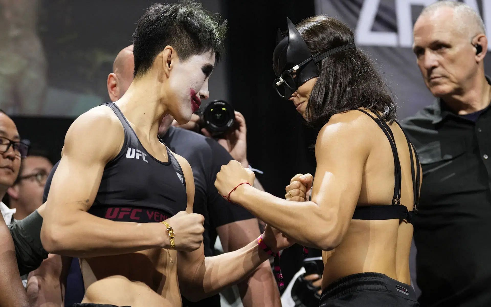 Wang Cong (left) and Bruna Brasil (right) went toe-to-toe at UFC 312 [Image courtesy: Getty]