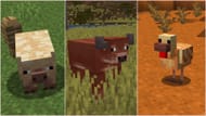 As of now, Mojang has released two mob variants for each of three mobs (Image via Sportskeeda Gaming/Mojang)