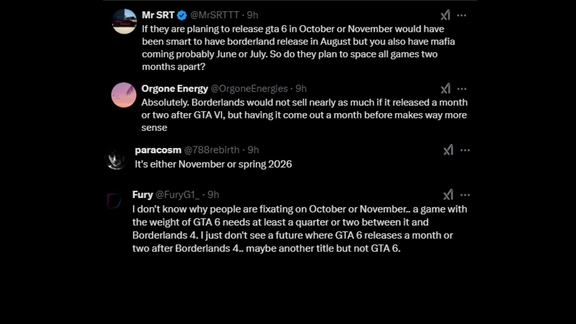 Fans speculate what Borderlands 4&#039;s September 2025 release date might mean for GTA 6 (Images via X)