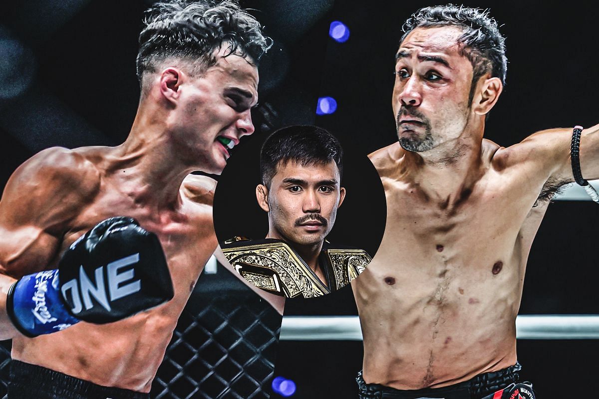 Jonathan Di Bella, Prajanchai PK Saenchai, Sam-A Gaiyanghadao - Photo by ONE Championship