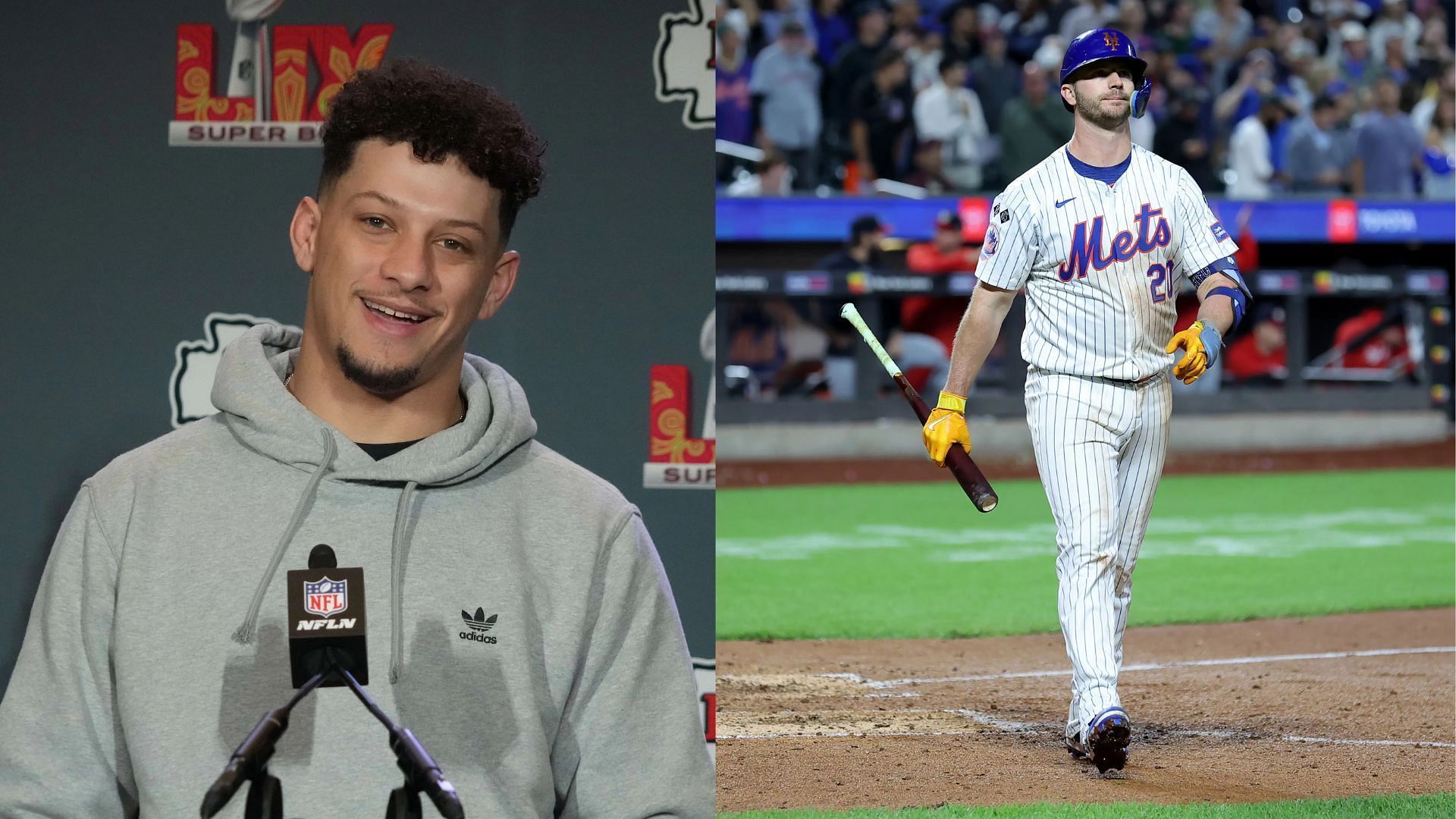 Kansas City Chiefs QB Patrick Mahomes shared his opinion on Pete Alonso returning to the Mets (Photo Source: IMAGN)